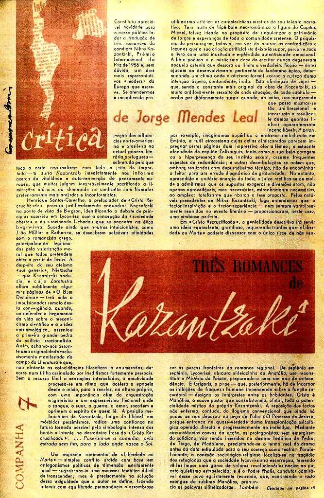 Fac-s�mile da p�gina 7 do suplemento "Companha" - Clicar sobre esta p�gina para passar � seguinte.