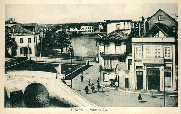 S/N - AVEIRO Pontes e Ria - Editor n�o indicado - SD - Dimens�es: 14,2x9 cm. - Col FMSarmento.