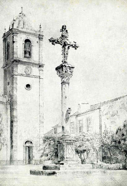 S/N - AVEIRO (Portugal) Cruzeiro quatrocentista, gotico-manuelino no adro da Se. Desenho de Dato (David Cristo) - Editor n�o indicado - SD - Dimens�es: 14,5x10 cm. - Col FMSarmento.