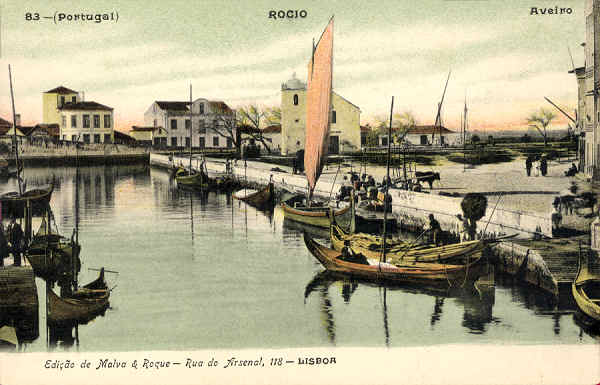 N.� 83 - (Portugal) Rocio Aveiro - Edi��o de Malva & Roque, Rua do Arsenal, 118, Lx - SD - Dim. 13,9x8,9 cm. - Col.  FMSarmento.