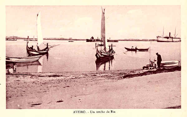 SN - AVEIRO Um trecho da Ria - Edi��o Souto Ratolla, Aveiro - SD - Dimens�es: 14x9,2 cm. - Col. FMSarmento