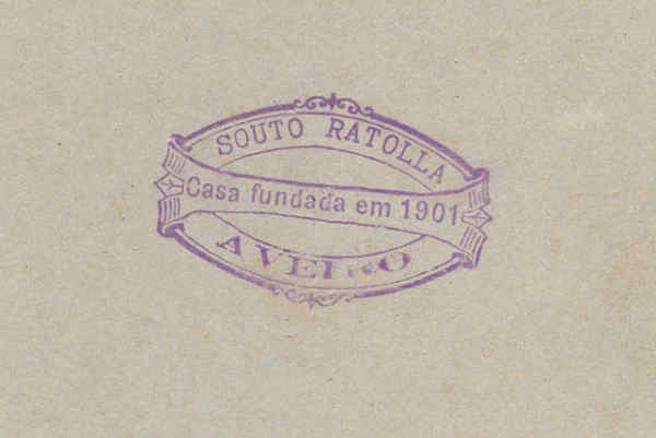 Carimbo existente na capa da colec��o de 10 postais.