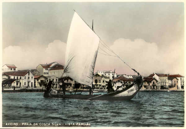 N.� 173_AVEIRO - PRAIA DA COSTA NOVA - VISTA PARCIAL Edi��o de luxo da Papelaria Avenida, Aveiro - SD - Dimens�es 14,7x10,2 cm - Col. FMSarmento.jpg