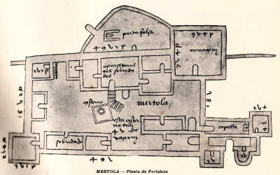 Mértolaa – Planta da fortaleza. Clicar para ampliar.