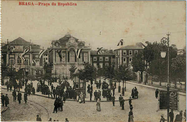 SN - BRAGA - Pra�a da Rep�blica - Editor n�o indicado - SD - Dim. 8,9x13,8 cm. - Col. Jaime da Silva (Circulado em 1921)