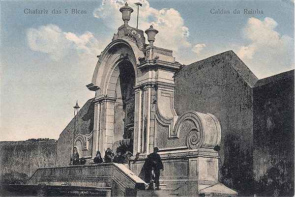 S/N - Caldas da Rainha - Portugal - Chafariz das 5 Bicas - Editor Ourivesaria Portuense (1911) - Dimens�es: 13,9x9,3 cm. - Col. Miguel Chaby.