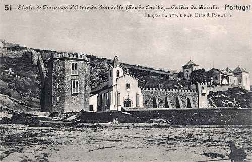 N.� 51 - Chalet de Francisco d'Almeida Grandella (Foz do Arelho) - Cardas da Rainha - Edi��o da Typ. e Pap. Dias & Paramos - Data: cerca de 1910 - Dimens�es: 13,2x8,8 cm. - Col. Miguel Chaby.
