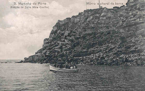 SN - Portugal. S. Martinho do Porto. M�rro e Pharol da barra - 1910 - EDIT Julio Mira Coelho - Dim. 14x9 cm. - Col. M. Chaby