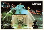 N.� 60 - Lisboa  Rossio � noite - Ed. Catimar - Dimens�es 14,5x10 cm - Col. M�rio F. Silva (1960).