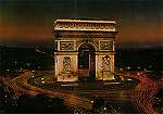 N.� 5053 - Paris et ses merveilles - La Place de l'�toile, de nuit, et l'Arc de Triomphe (1806-1836) ilumin�s - Edtions "Guy" 38, rue Ste Croix-de-la-Bretonnerie, Paris 4� - Production Leconte - Dimens�es: 14,8x10,2 cm. - Col. HJCO.