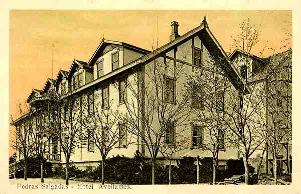 S/N - Pedras Salgadas - Hotel Avellames - Sem indica��o do editor - S/D - Dimens�es: 13,8x8,9 cm. - Col. Aur�lio Dinis Marta.