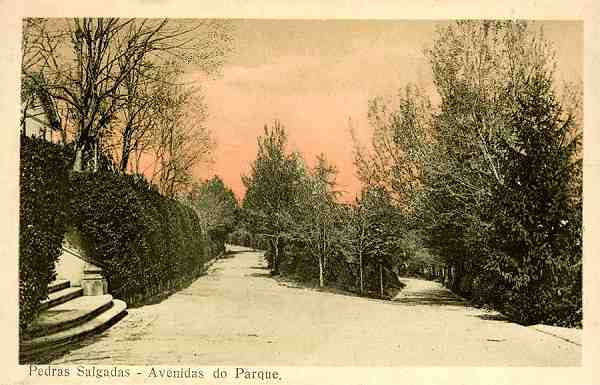 S/N - Pedras Salgadas - Avenidas do Parque - Sem indica��o do editor - S/D - Dimens�es: 14x8,9 cm. - Col. Aur�lio Dinis Marta.