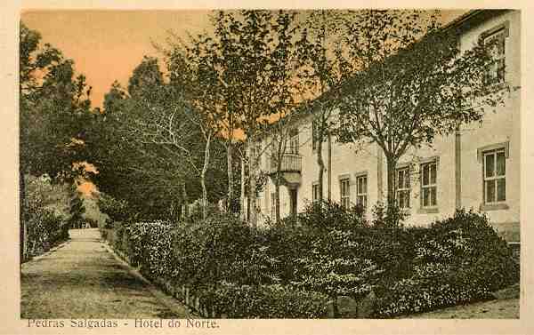 S/N - Pedras Salgadas - Hotel do Norte - Sem indica��o do editor - S/D - Dimens�es: 14x8,9 cm. - Col. Aur�lio Dinis Marta.