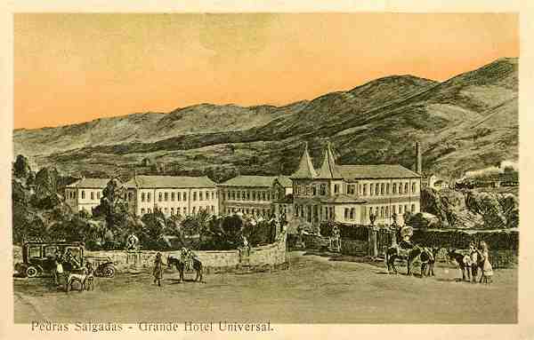 S/N - Pedras Salgadas - Grande Hotel Universal - Sem indica��o do editor - S/D - Dimens�es: 13,9x8,9 cm. - Col. Aur�lio Dinis Marta.