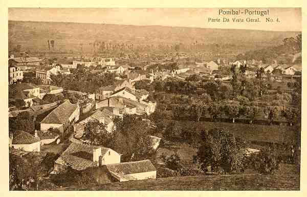 N.� 5847/17 - Pombal-Portugal: Parte da Vista Geral. N.� 3 - Edi��o de Jos� Luiz da Cunha & Irm�o, Sucessores - S/D - Dimens�es: 14x9 cm - Col. �nio C. Semedo.