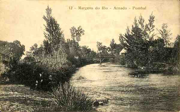N.� 12 - Pombal-Margens do rio. Arnado - Sem indica��o do editor - S/D - Dimens�es: 13,8x8,6 cm. - (circulado em 1914) - Col. �nio C. Semedo.