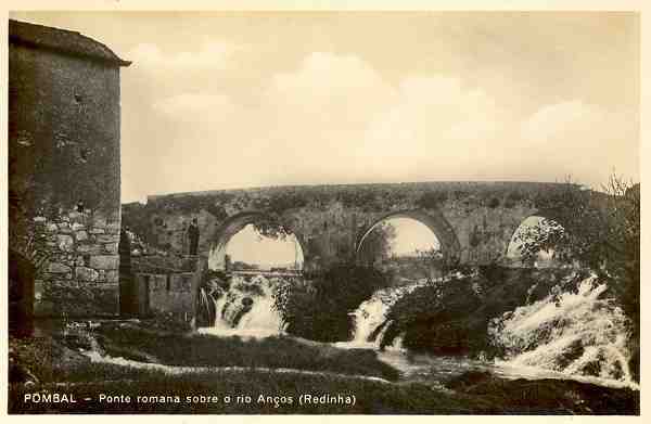 S/N - Pombal-Ponte romana sobre o rio An�os (Redinha) - Edi��o da Comiss�o de Iniciativa de Pombal - S/D - Dimens�es: 13,9x9 cm. - Col. �nio C. Semedo.