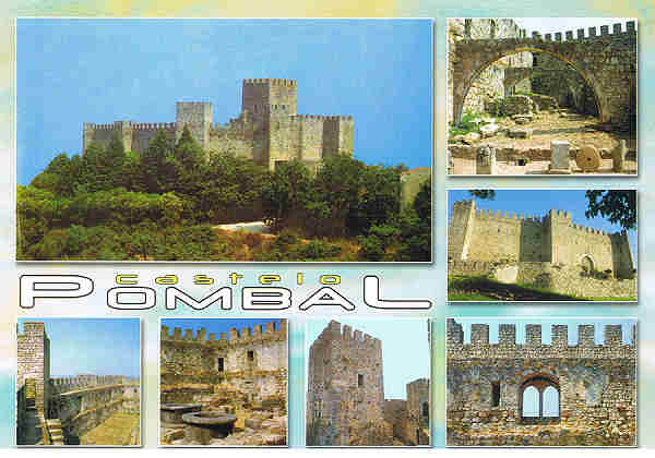 N.� 04-250 Pombal - Portugal  Castelo e pormenores - Ed. EDIG, design - telm. 966 394 951 - fax 238 082 910 - Oliveira do Hospital - S/D - Dim. 14,8x10,4 cm - Col. Manuel B�ia (2009).