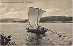 SN - PORTO - Barco rab�lo subindo o Rio Douro - Editor desconhecido - SD -  Dim. 8,5x13,5 cm - Col. Jaime da Silva (Circulado em 1920).