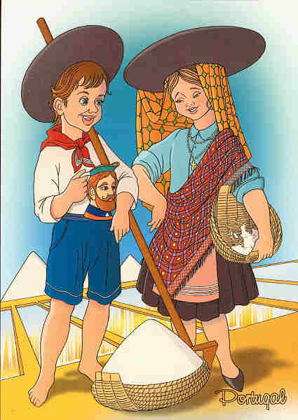 N.� 706 - Trajes t�picos AVEIRO - PORTUGAL - Ed. Design  tel 966394951 - fax 238086584 - SD - Dim. 10,4x14,8 cm. - Col F. Boia (2010)