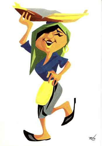 N.� 2 - Costumes regionais - Buarcos - Peixeira - Edi��o do Museu Municipal da Figueira da Foz - Col. Z� Penicheiro 1973 - Dimens�es: 10,4x15 cm - Col HJCO.