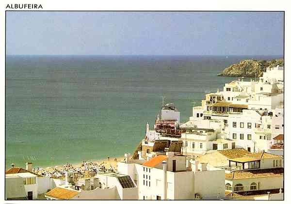 N� 69 - ALBUFEIRA Vista parcial - Edi��o Foto Quatro, Lda. Tel. 089-817317, Faro - Foto de Jorge Corte Real - S/D - Dimens�es:  14,7x10,3 cm. - Col. Gra�a Maia