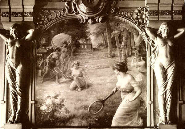 S/N - Interior da Casa do Alentejo - 1918 - Painel do topo do sal�o Prof. Agostinho Fortes - Edi��o G.C.E. Casa do Alentejo, 1999 - Dimens�es: 15x10,5 cm.