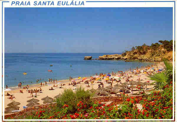 N.� 3403 - Praia Santa Eul�lia Algarve - Edi��o FOTO-VISTA, Algarve Tel. (082) 53324 - Lisboa (01) 3970303 - S/D - Dimens�es: 15x10,2 cm. - Col. Gra�a Maia
