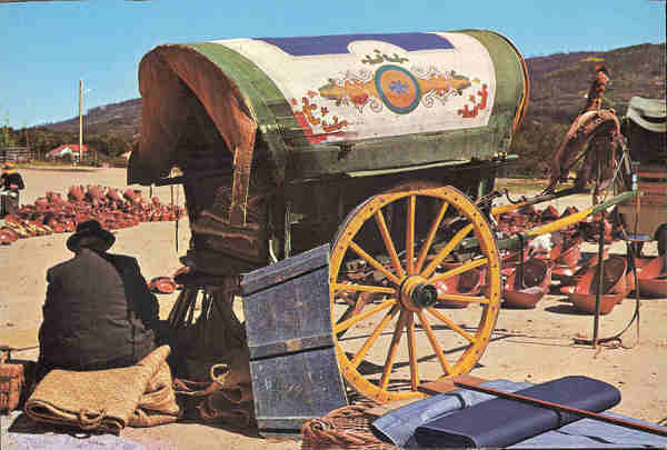 N� 157A-Monchique.Algarve.Portugal.Carro t�pico algarvio no mercado-Ed.C.CaridadeNSraPerp.Socorro,Porto-SD-Dim.15x10,1cm.-Col. I. Bastos.