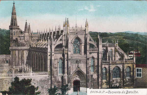 N.� 1018 - Convento da Batalha - Edi��o B.P. - Dim. 189x90 mm - Col. A. Monge da Silva (c. 1906)