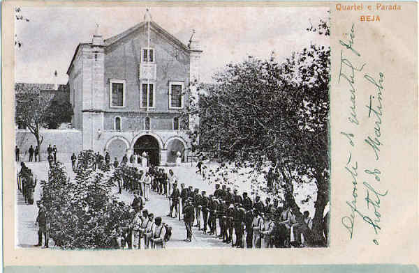 S/N - Quartel e parada - Edi��o an�nima - Dim. 138x88 mm - Col. A. Monge da Silva. (adquirido em 1909)