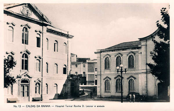 N.� 13 - CALDAS DA RAINHA - Hospital termal Rainha D. Leonor e anexos - Editor Havaneza, Caldas da Rainha (Editado em 1952) - Dimens�es: 14x9cm. - Col. Miguel Chaby.