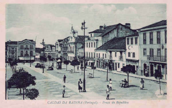 S/N - Portugal-Caldas da Rainha Pra�a da Republica - Editor Fernando Daniel de Sousa (Editado em 1921) - Dimens�es: 14x9 cm. - Col. Miguel Chaby