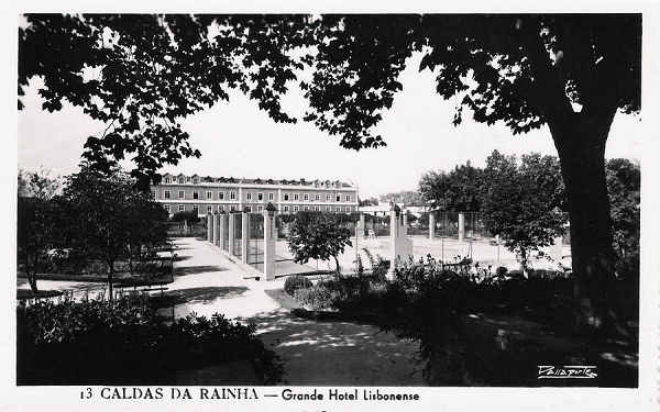 N.� 13 - Portugal Caldas da Rainha Grande Hotel Lisbonensel - Editor Passaporte Loty (Editado em 1951) - Dimens�es: 9x14 cm. - Col. Miguel Chaby