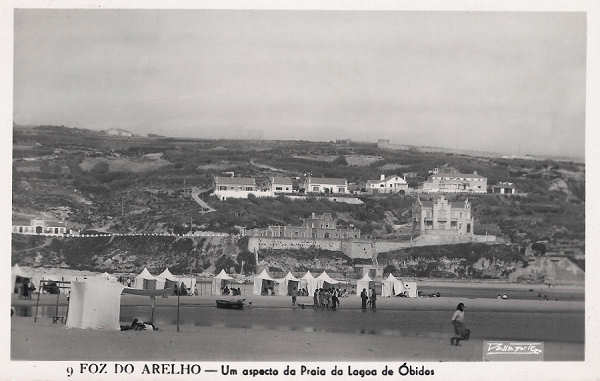 N.� 9 - Portugal-Caldas da Rainha-Foz do Arelho Um aspecto da Praia da Lagoa de �bidos - Editor Passaporte Loty (Editado em 1951) - Dimens�es: 9x14 cm. - Col. Miguel Chaby