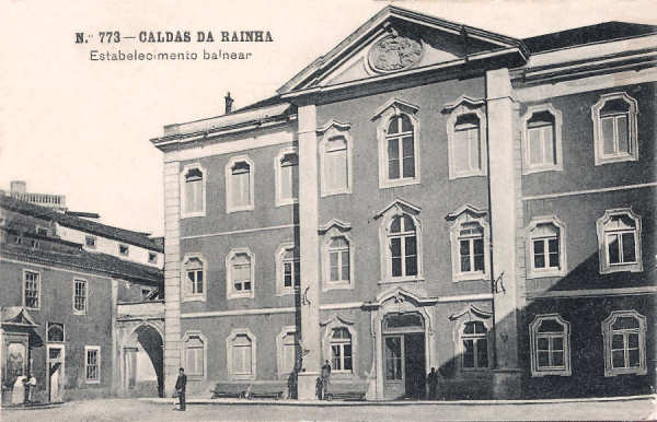 N.� 773 - Portugal Caldas da Rainha Estabelecimento balnear - Editor Alberto Malva (Editado em 1908) - Dimens�es: 9x14 cm. - Col. M. Chaby