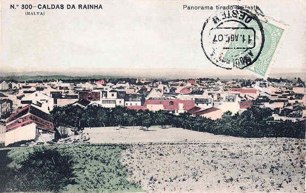 N.� 300 - Portugal Caldas da Rainha Panorama tirado de leste - Editor Alberto Malva (Editado em 1907) - Dimens�es: 9x14 cm. - Col. M. Chaby