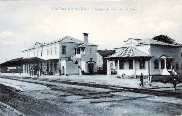 S/N - Portugal Caldas da Rainha Esta��o do Caminho de Ferro - Editor Jos� da Silva Dias (Editado em 1927) - Dimens�es: 9x14 cm. - Col. M. Chaby