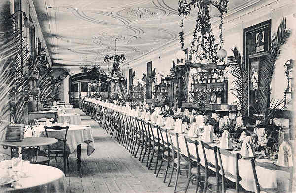 S/N - Portugal Caldas da Rainha Sala de meza do grand Hotel Lisbonense - Editor Jos� da Silva Dias (Editado em 1912) - Dimens�es: 9x14 cm. - Col.Miguel Chaby