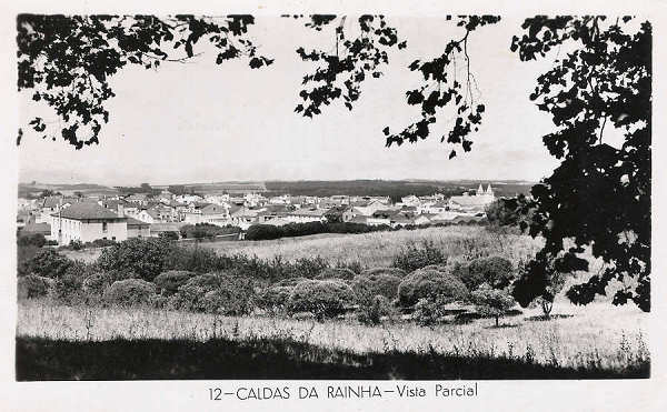 N.� 12 - Portugal Caldas da Rainha 12 Vista parcial - Colec��o D�lia (Editado em 1955) - Dimens�es: 9x14 cm. - Col. Miguel Chaby