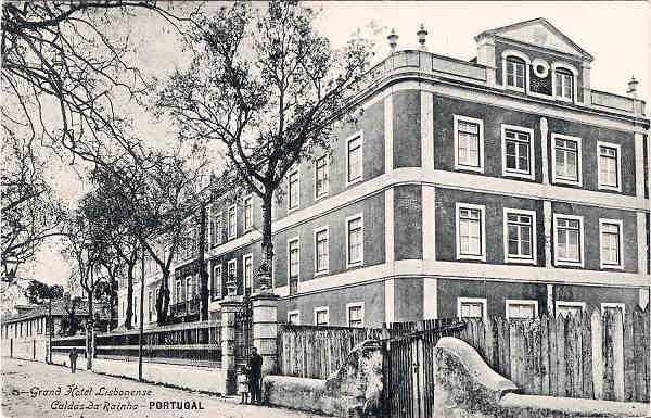 N.� 5 - Portugal Caldas da Rainha Grand Hotel Lisbonense - Editor Dias e Paramos (Editado em 1906) - DImens�es: 9x14 cm. - Col. Miguel Chaby
