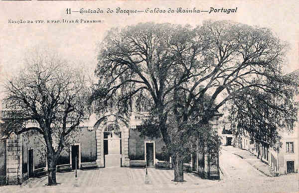 N.� 11 - Portugal Caldas da Rainha Entrada do Parque - Editor Dias e Paramos (Editado em 1906) - Dimens�es: 9x14 cm. - Col. Miguel Chaby