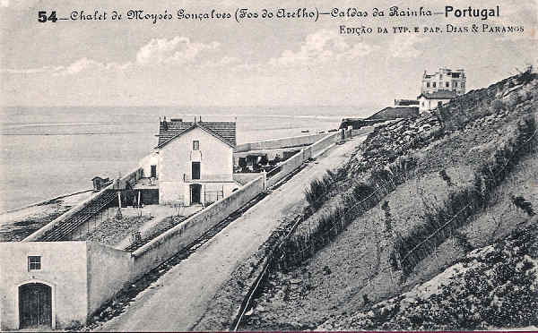 N.� 54 - Portugal Caldas da Rainha Foz do Arelho Chalet de Moyses Gon�alves - Editor Dias e Paramos (Editado 1906) - Dimens�es: 9x14 cm. - Col. M.Chaby