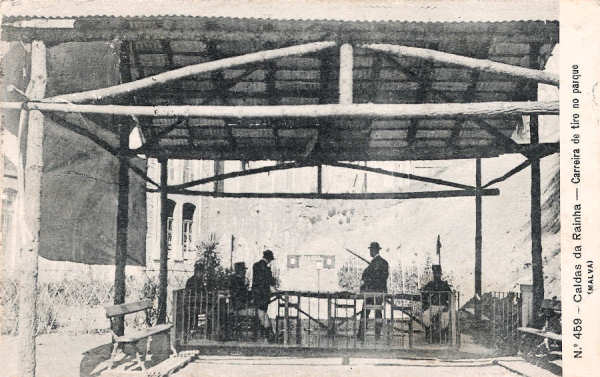 N.� 459 - Portugal Caldas da Rainha Carreira de tiro no parque - Editor Alberto Malva (Editado em 1907) - Dimens�es: 9x14 cm. - Col. M. Chaby