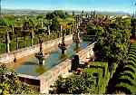 N.� 265/Pr. - Castelo Branco - Jardim do Pa�o. Lago das Coroas e Escadaria dos Reis. - Edi��o Portugal Tur�stico - S/D - Dimens�es: 14,7x10,4 cm. - Col. HJCO (Circulado em 1967)