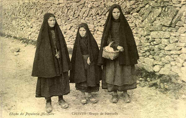 S/N - Chaves: Grupo de barroz�s - Edi��o da Papelaria Mesquita - S/D - Dimens�es: 13,7x8,7 cm. - Col. Aur�lio Dinis Marta. [Union Postale Universelle]