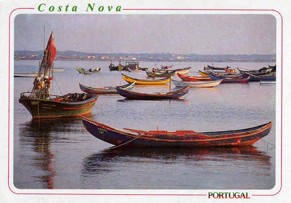 N.� 66 - COSTA NOVA Barcos na Ria da Costa Nova - Ed. �ncora - S/D - Dim. 15x10,5 cm - Col. M�rio Silva.