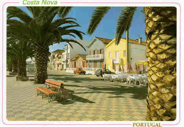 N.� 56 - AVEIRO Praia da Costa Nova Ilhavo - Ed. Bruno da Rocha - Dim. 15x10,5 cm. - Col. M�rio Silva.