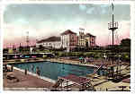 N.� 225 - Portugal-Curia-Piscina-Praia e Palace Hotel e Parque - Ed. Alexandre d 'Almeida - Dim. 15,0x10,5 cm - Cir. 8-1964 - Col. A. Sim�es (335-2).