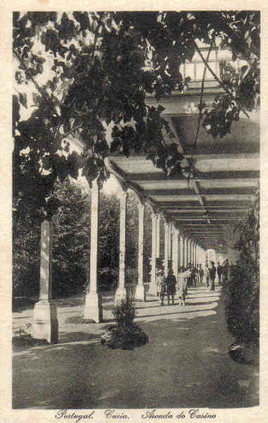 SN - Portugal. Curia. Arcada do Casino - Ed. Bazar Soare, Porto - Curia - Dim. 14.0x9,0 cm - Col. A. Sim�es (141).